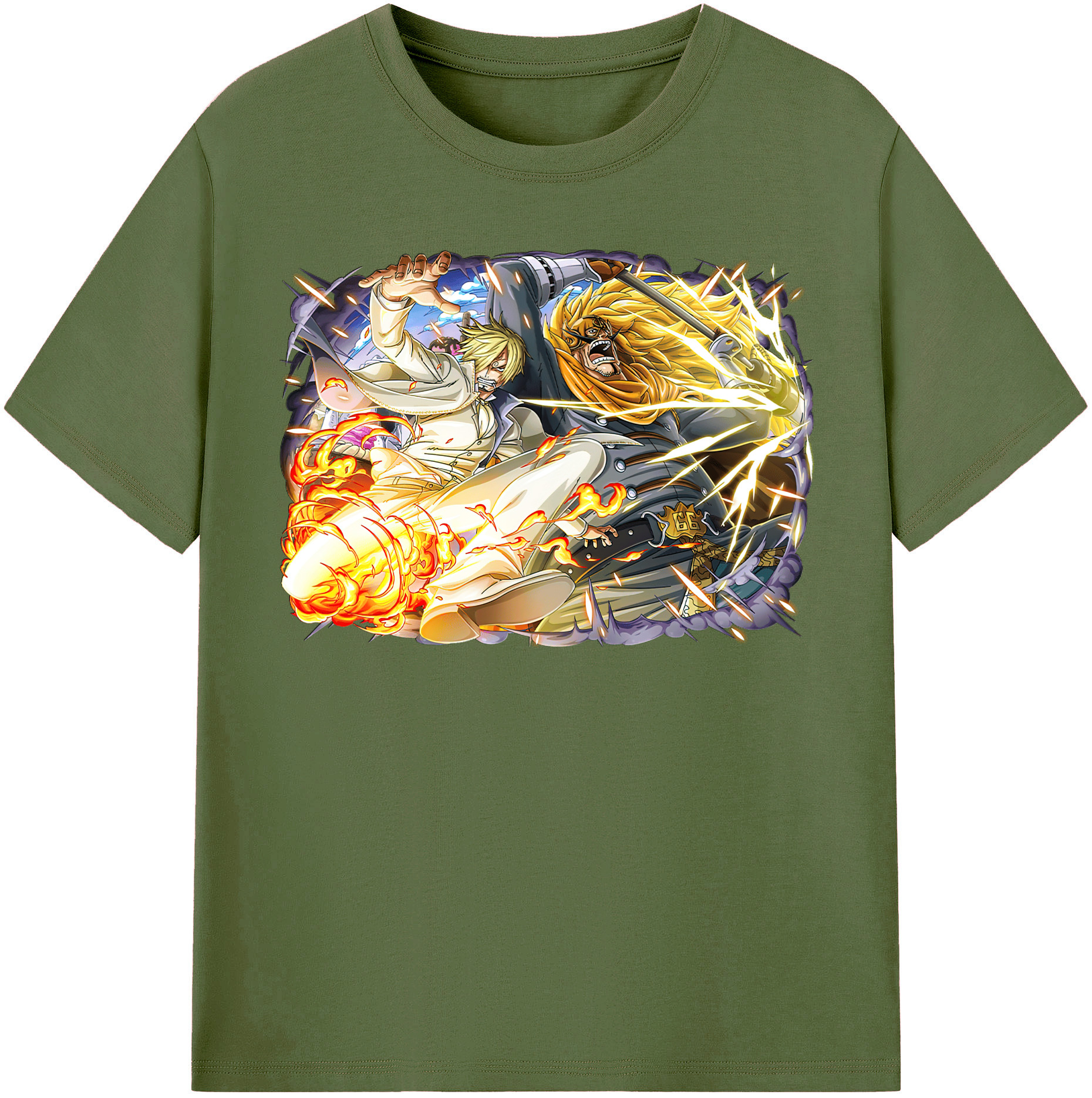 ワンピース サンジ ONE PIECE Sanji 綿100％半袖Tシャツ（フロントプリント）